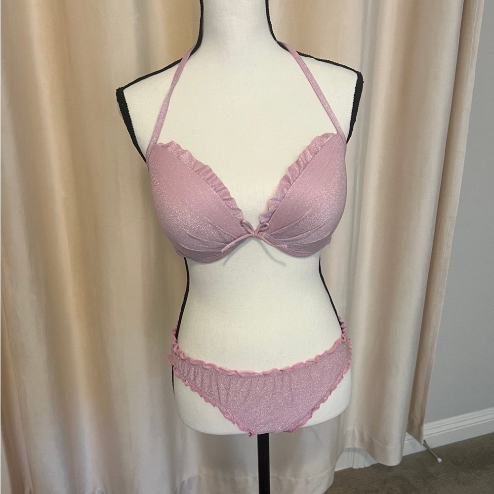 34DD pink victoria secret bikini